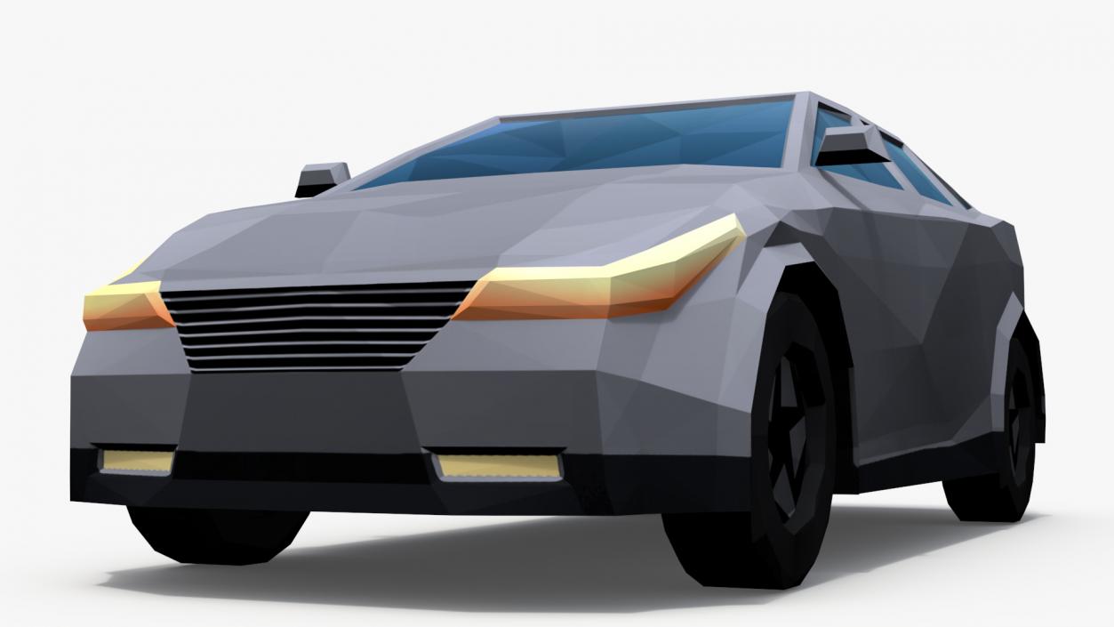 3D model Low Poly Stylized Model Car Sedan 2