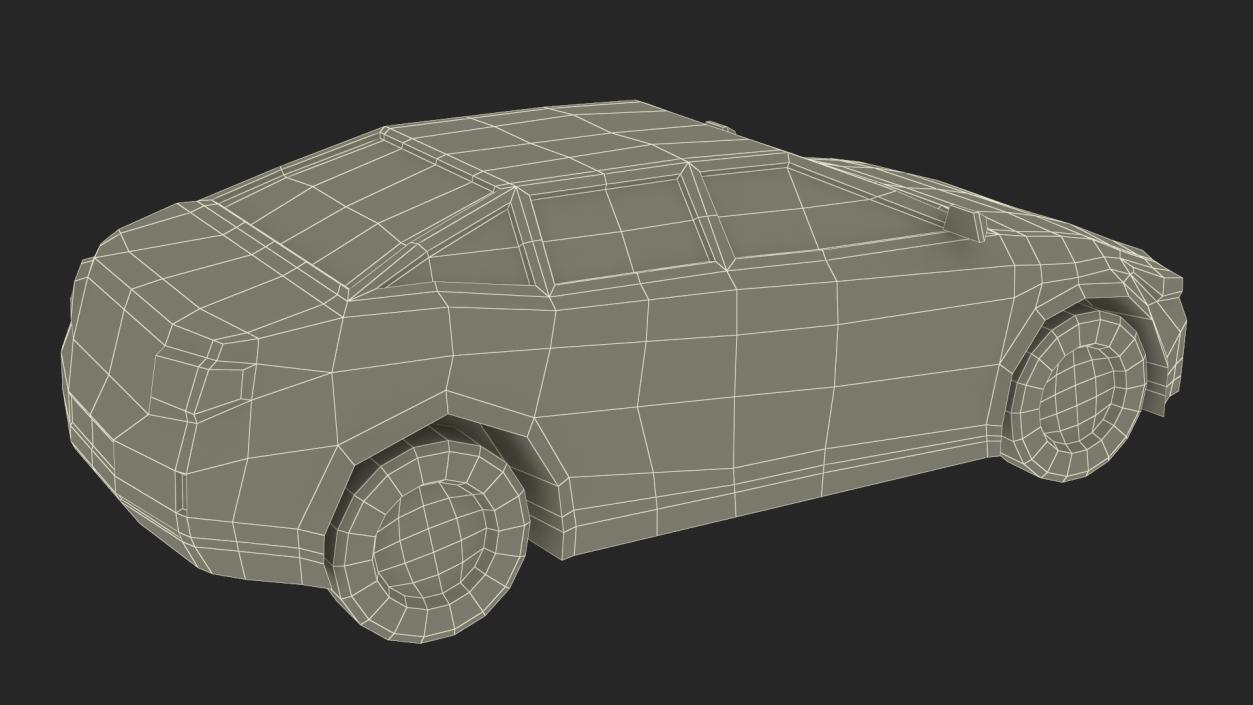 3D model Low Poly Stylized Model Car Sedan 2