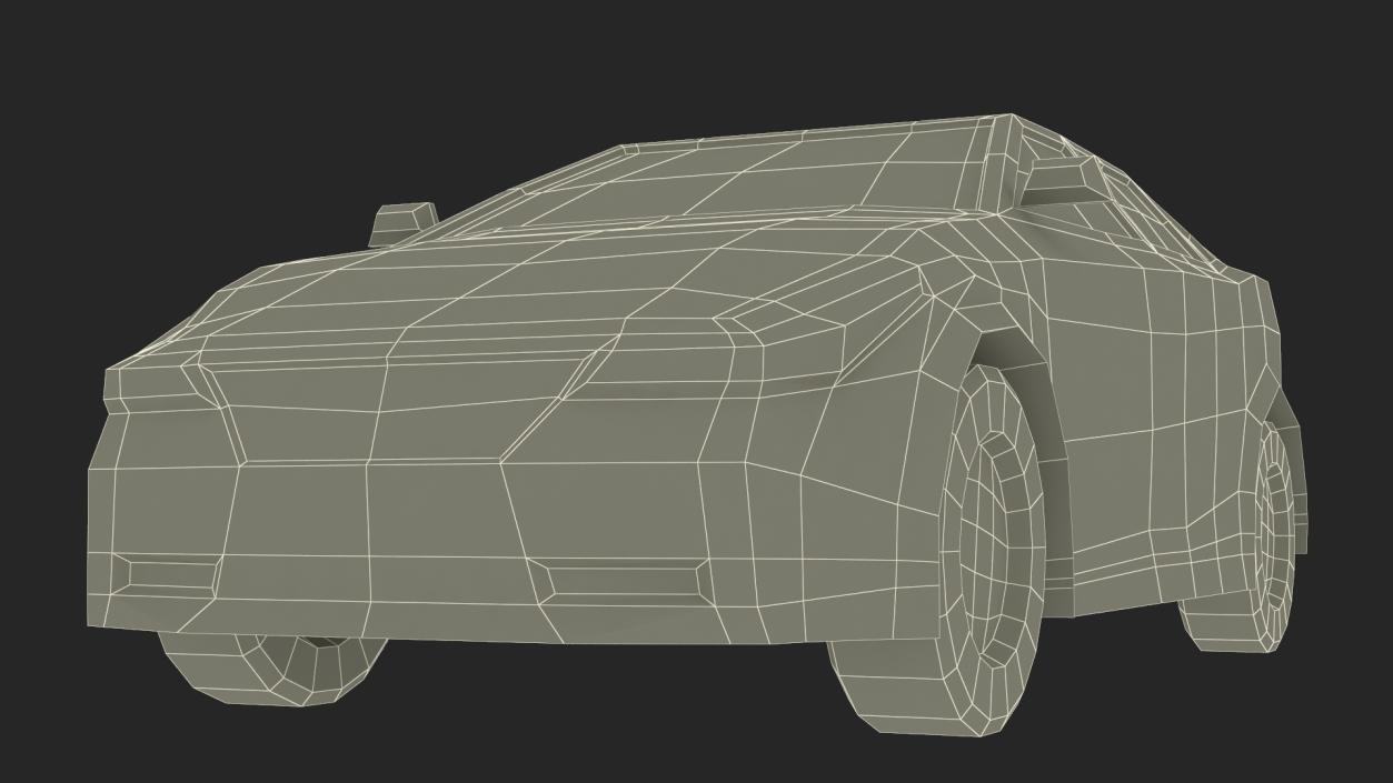 3D model Low Poly Stylized Model Car Sedan 2