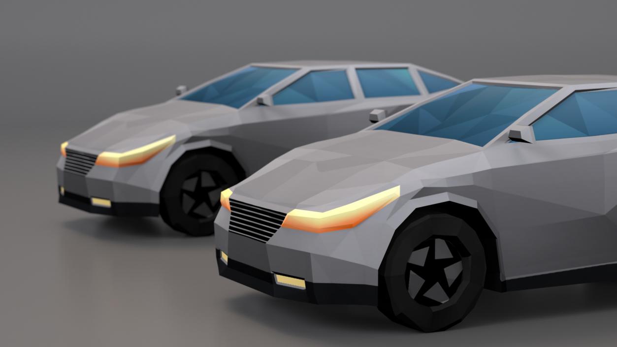 3D model Low Poly Stylized Model Car Sedan 2