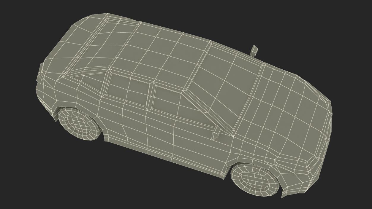 3D model Low Poly Stylized Model Car Sedan 2