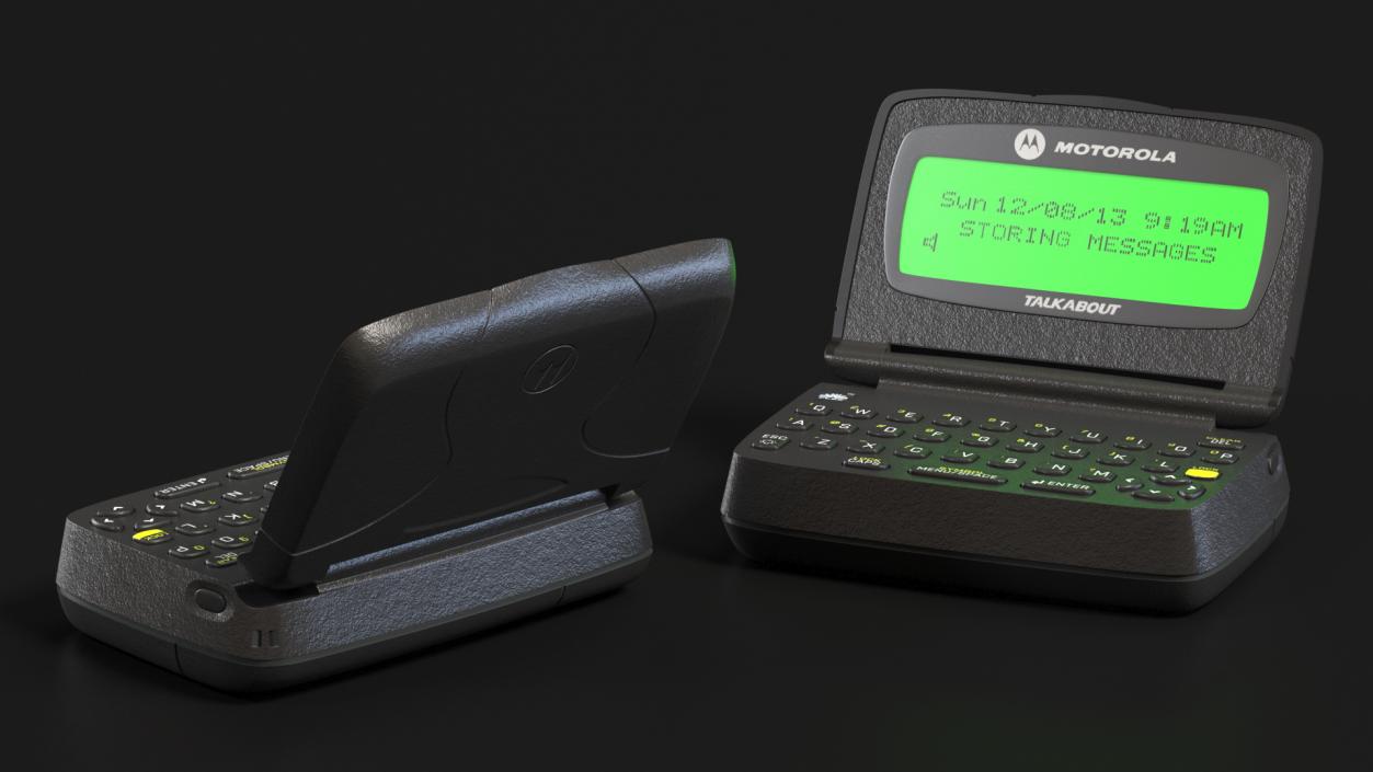 MOTOROLA T900 Pager with Screen On 3D model