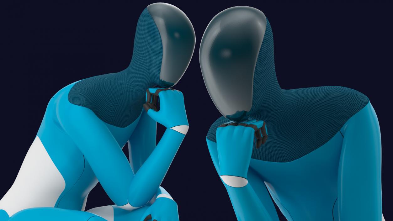 Robotic Humanoid Thinker Pose 3D model