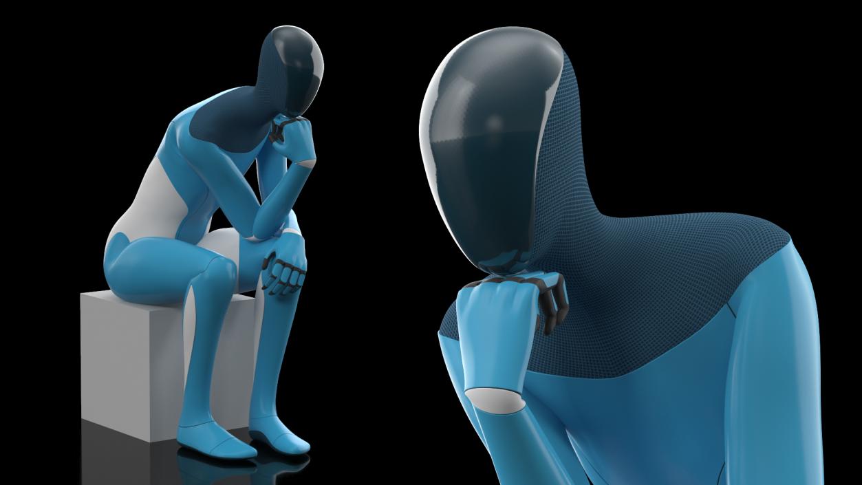 Robotic Humanoid Thinker Pose 3D model