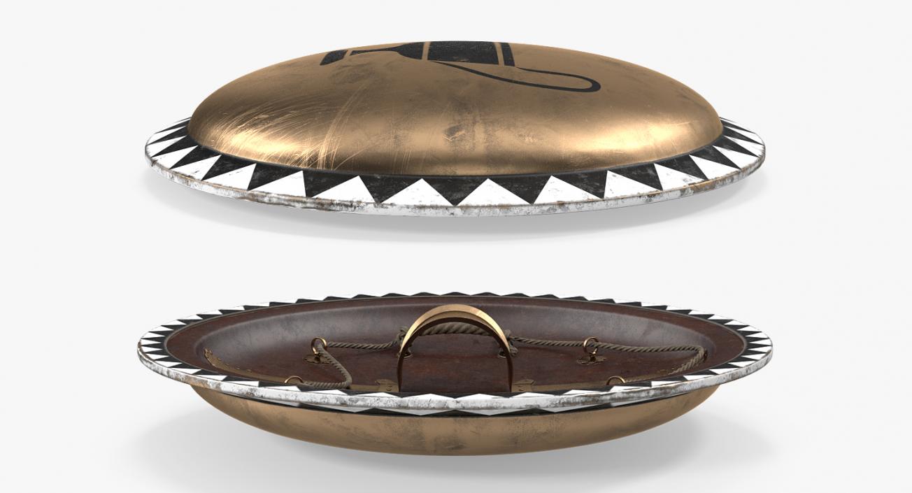 3D Round Medieval Shields Collection model