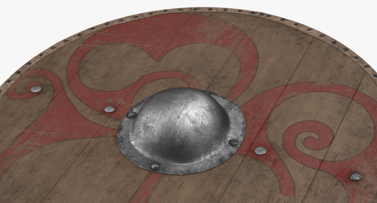 3D Round Medieval Shields Collection model