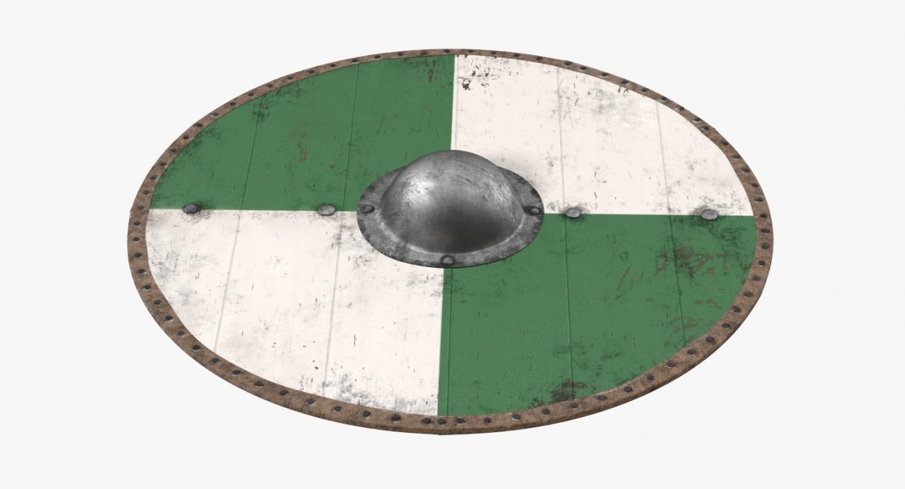 3D Round Medieval Shields Collection model