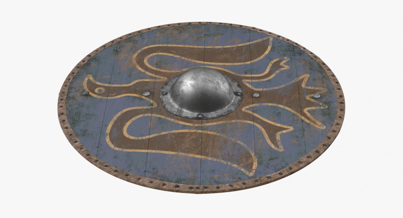 3D Round Medieval Shields Collection model