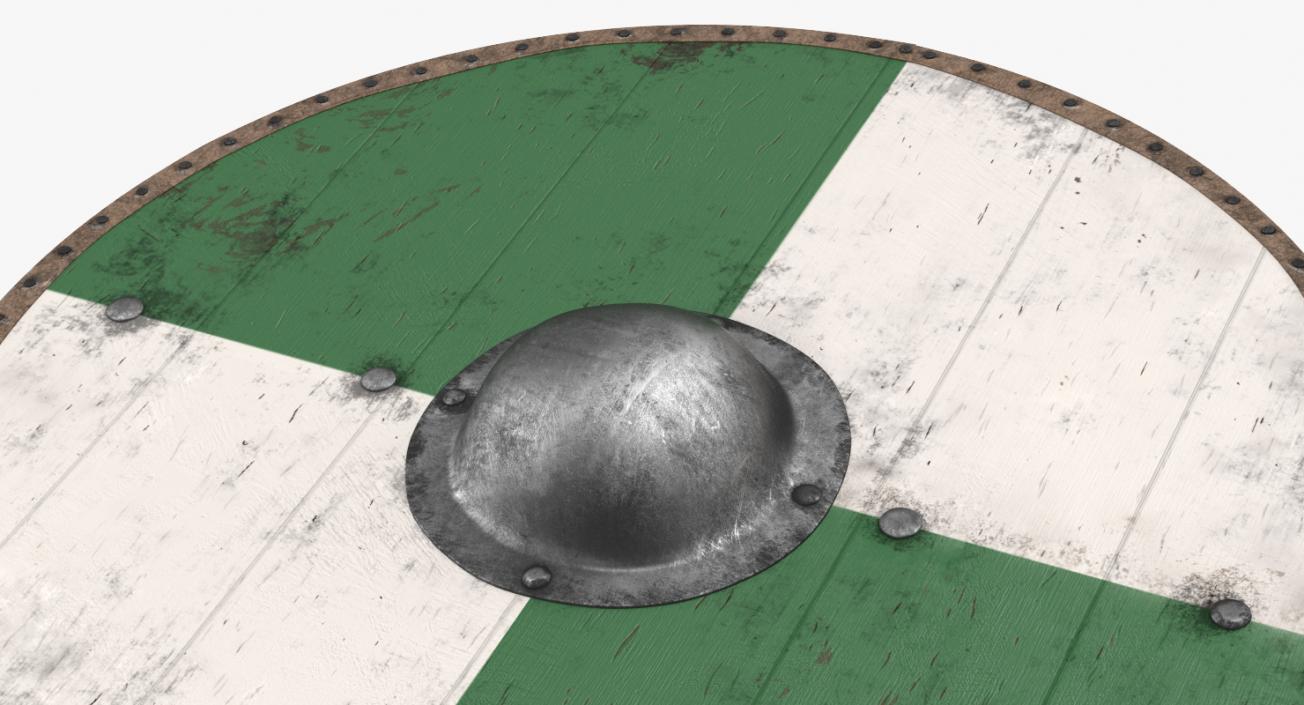 3D Round Medieval Shields Collection model