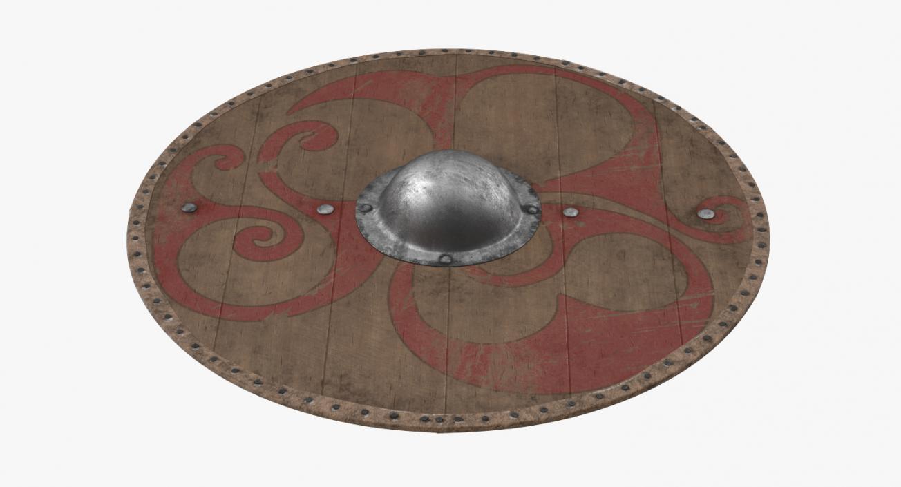 3D Round Medieval Shields Collection model