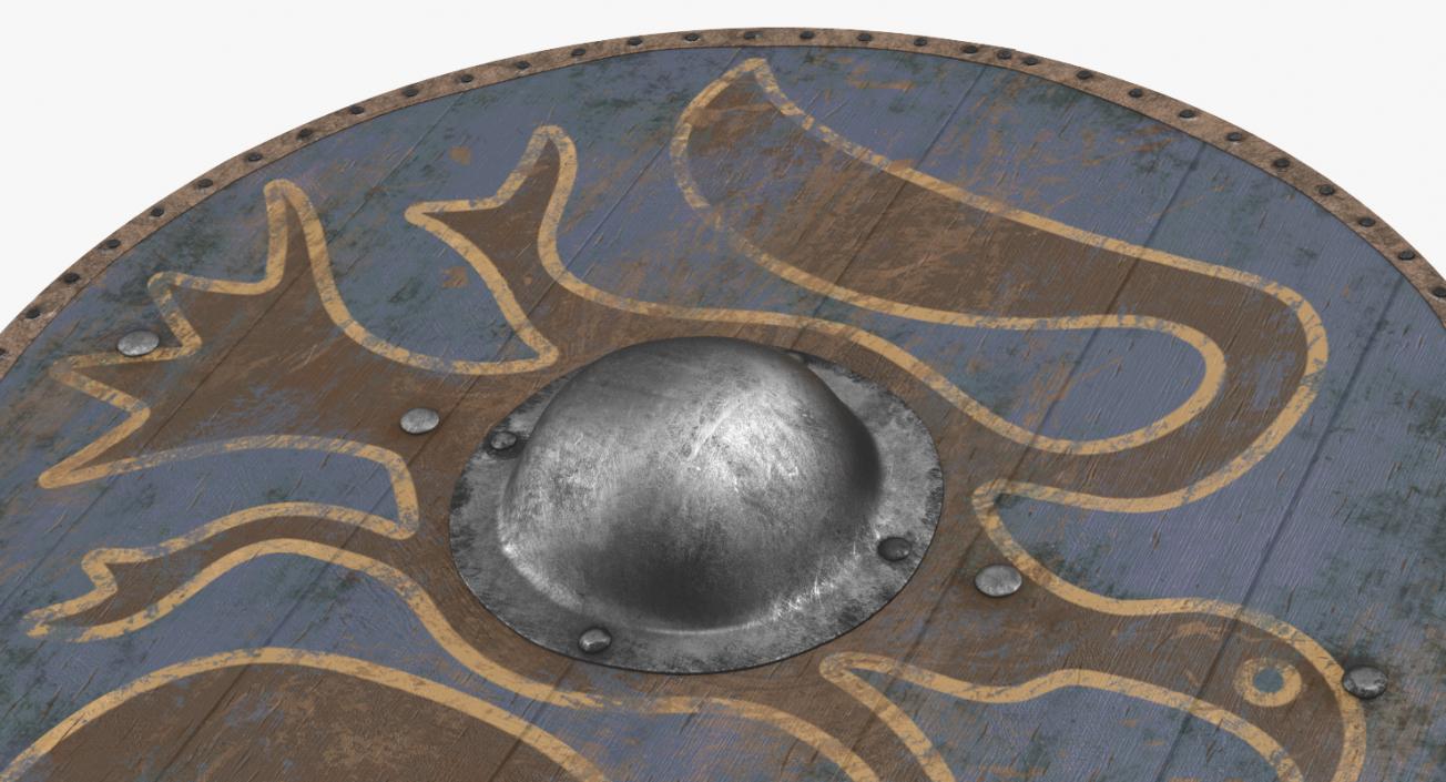 3D Round Medieval Shields Collection model