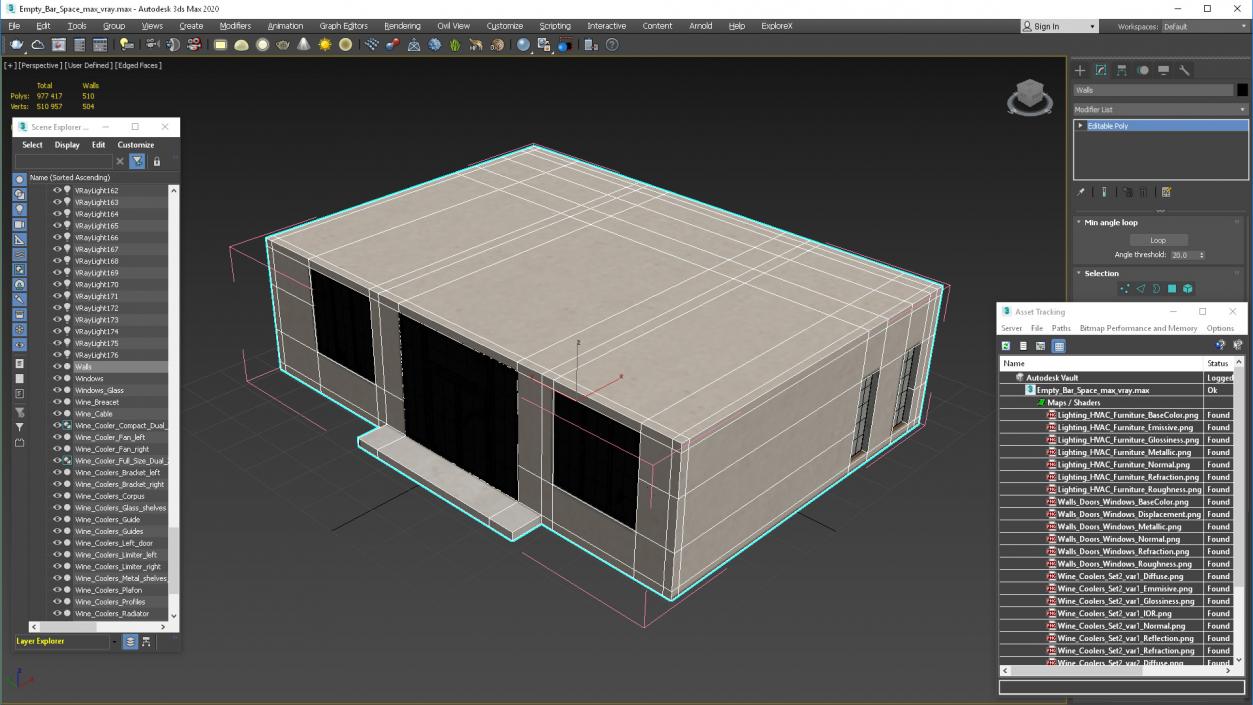 3D model Empty Bar Space