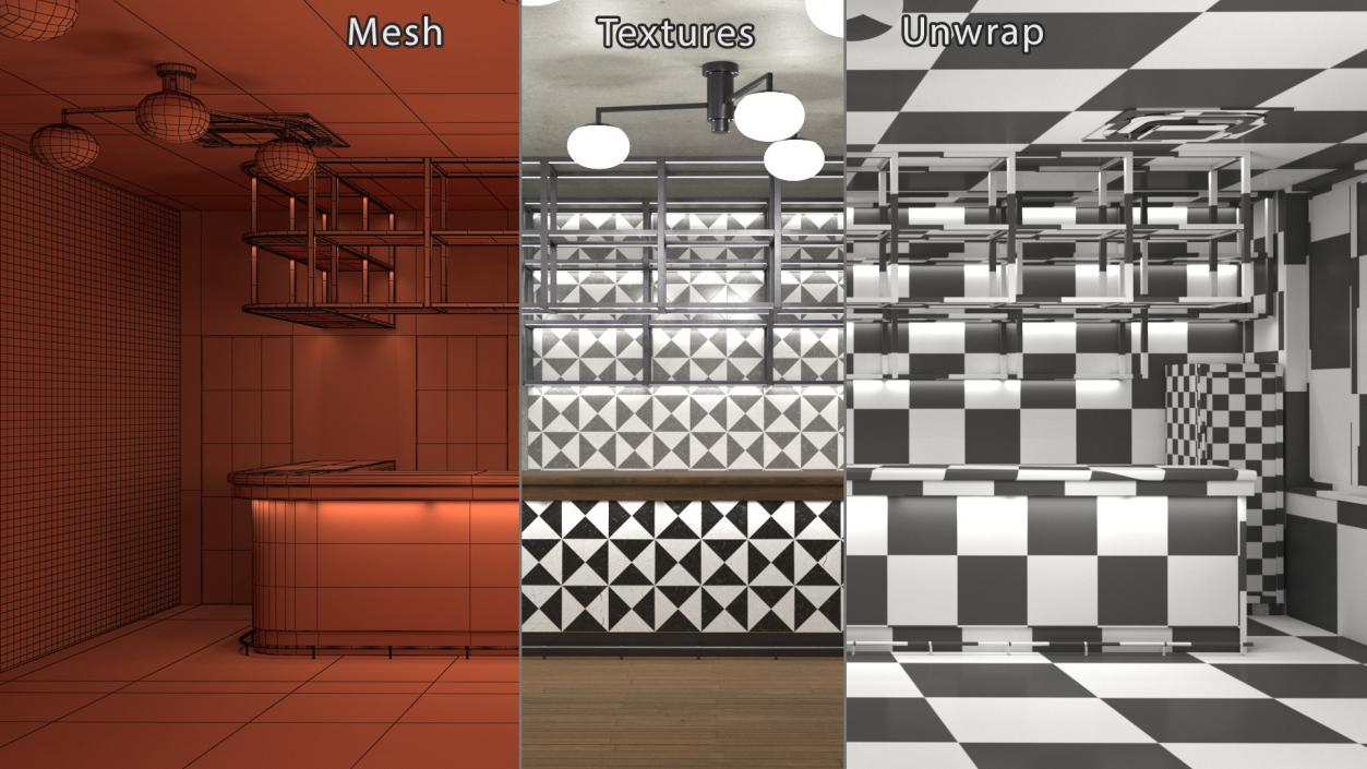 3D model Empty Bar Space