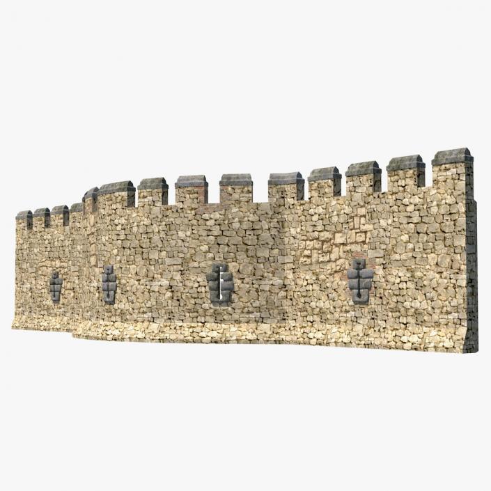 3D Medieval Castle Stone Wall