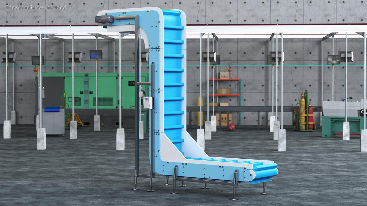 Vertical Conveyor Rigged 3D model