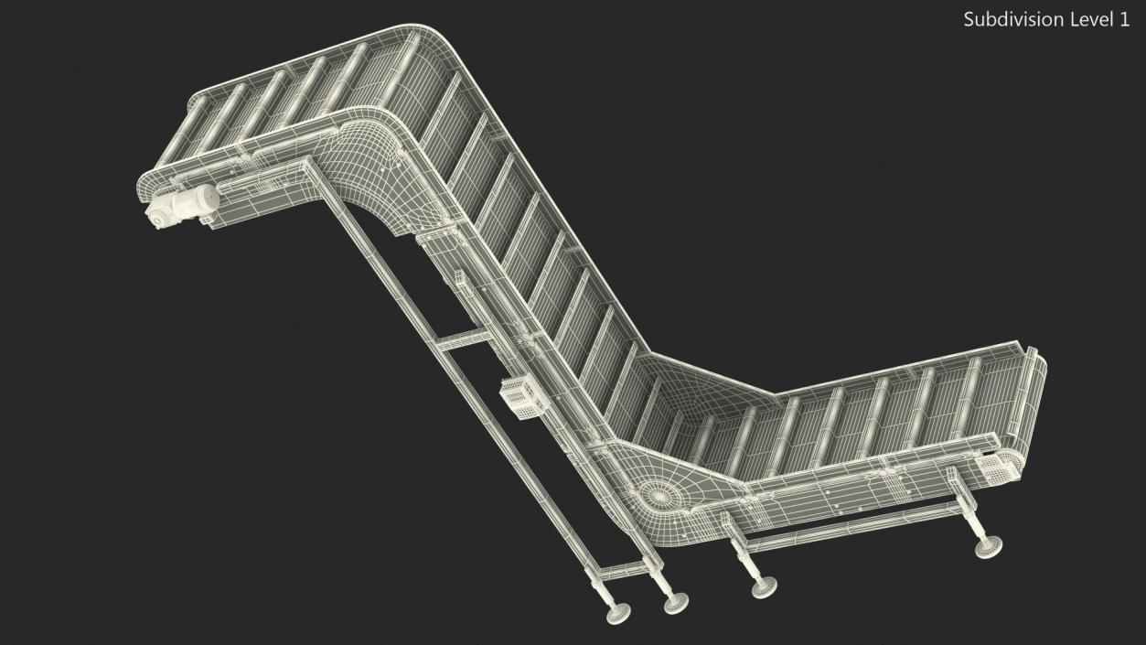 Vertical Conveyor Rigged 3D model