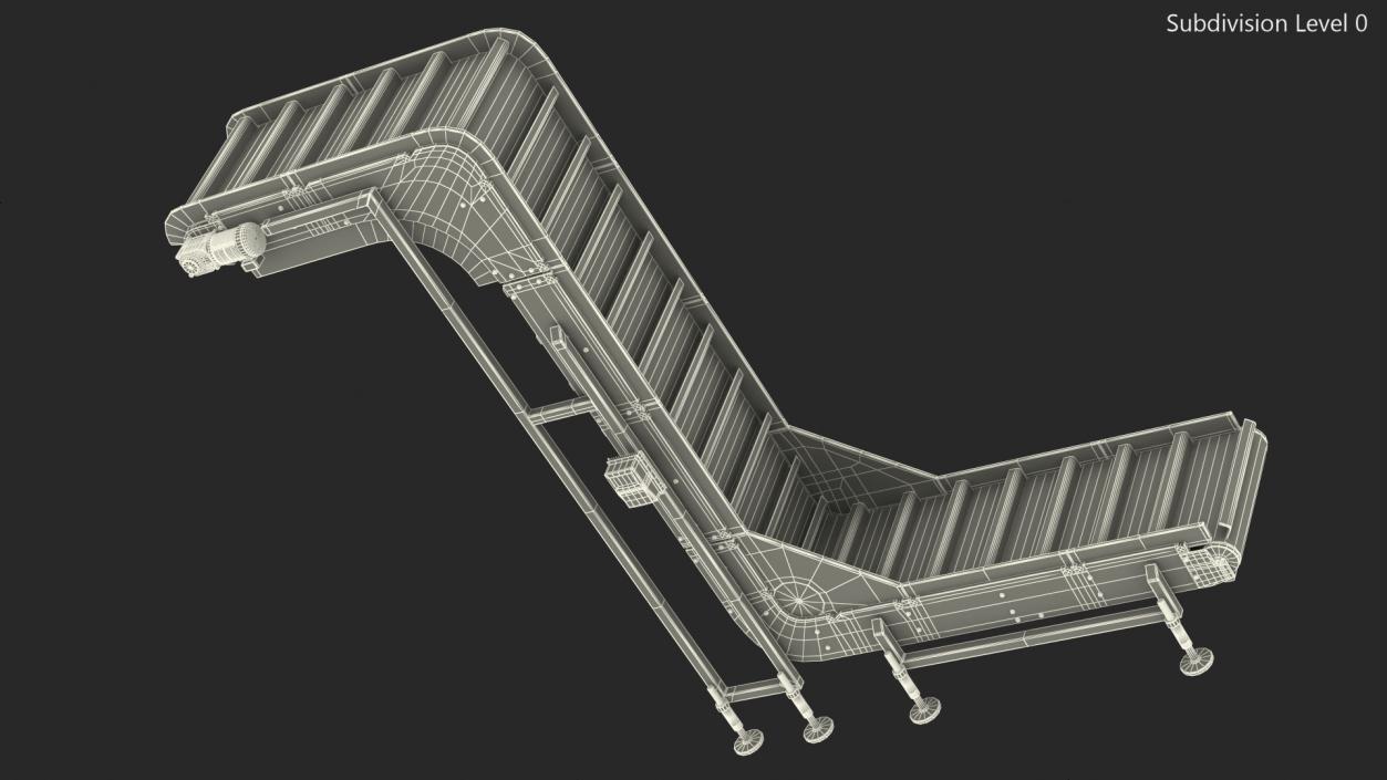 Vertical Conveyor Rigged 3D model