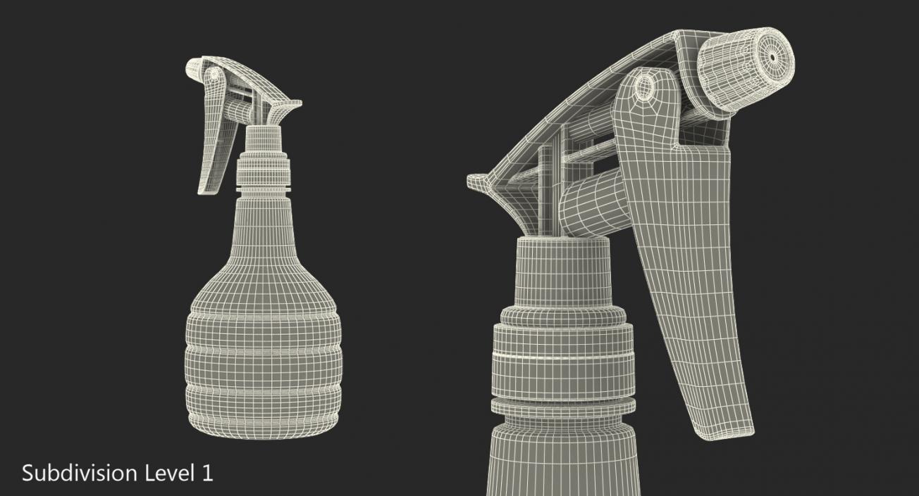 3D Empty Spray Bottle model