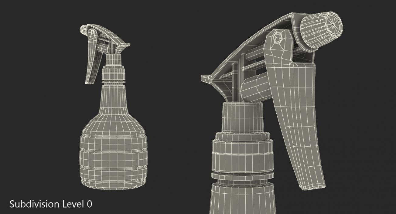 3D Empty Spray Bottle model