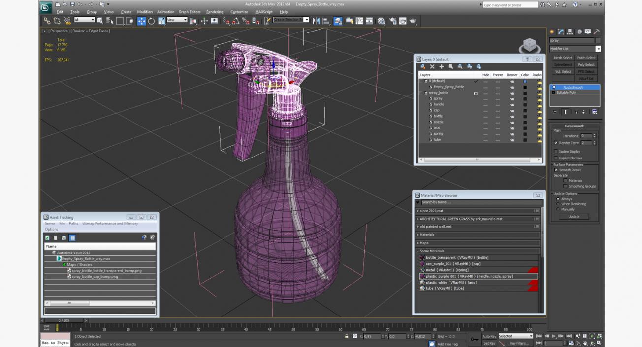 3D Empty Spray Bottle model