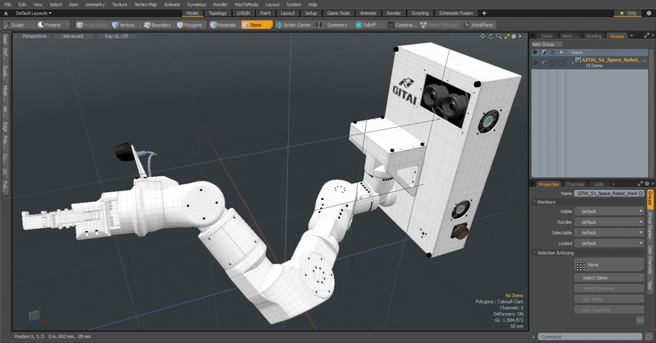 3D model GITAI S1 Space Robot Work