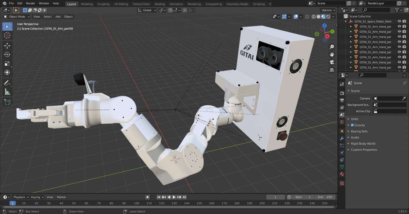 3D model GITAI S1 Space Robot Work