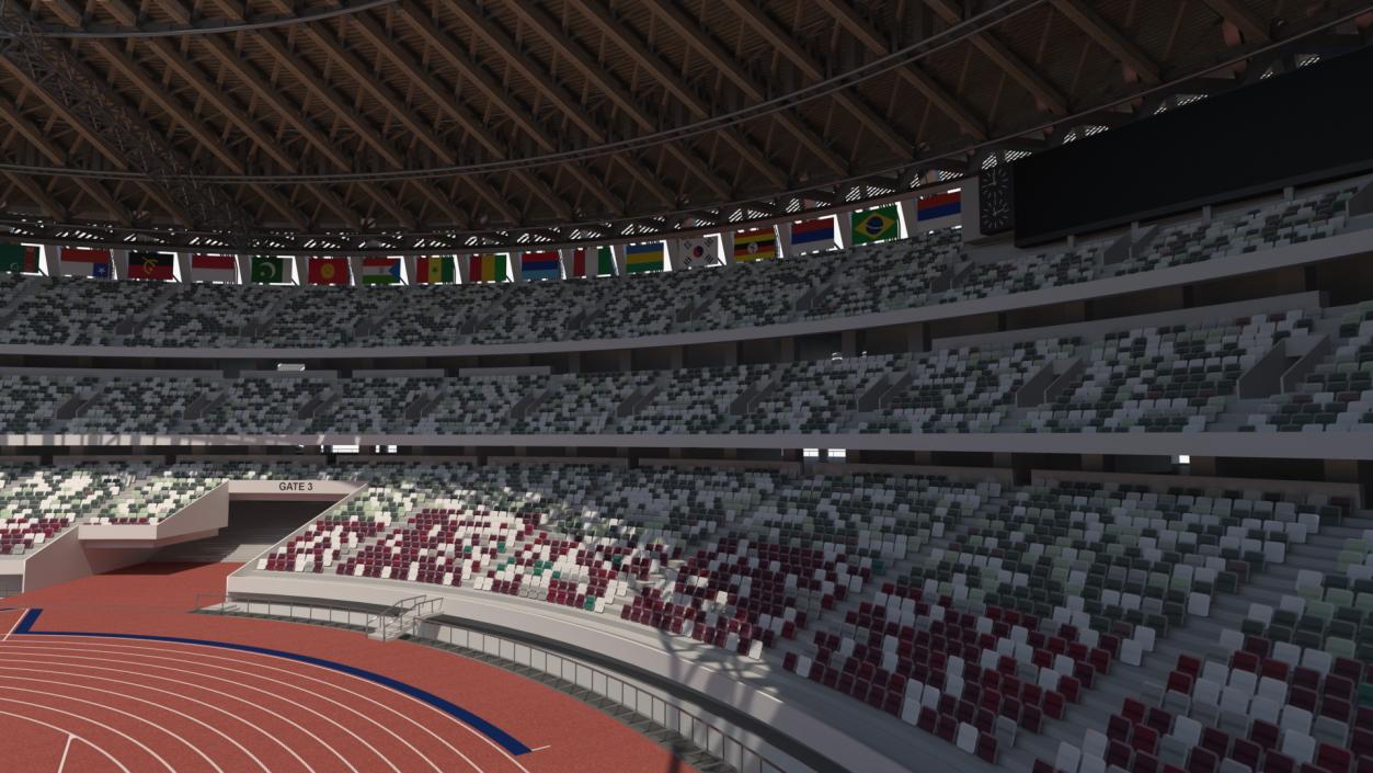 Multi-Purpose Olympic Stadium 3D model