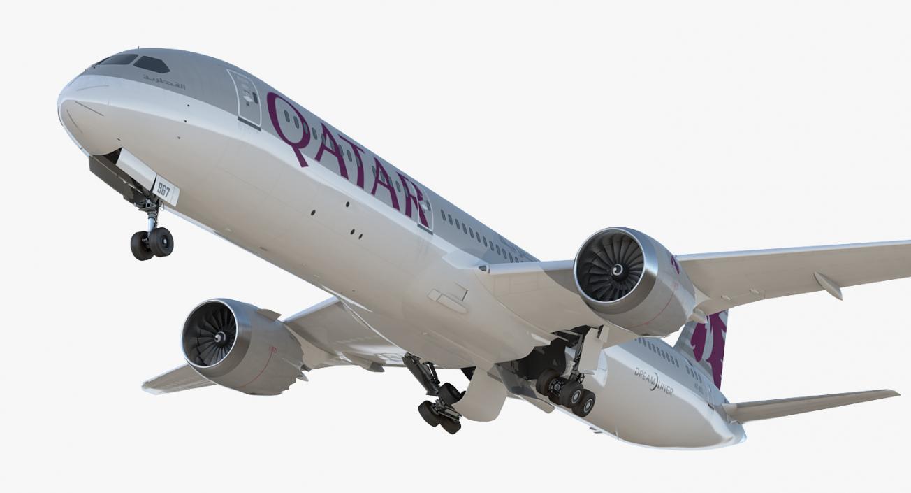 Boeing 787-9 Dreamliner QATAR 3D model