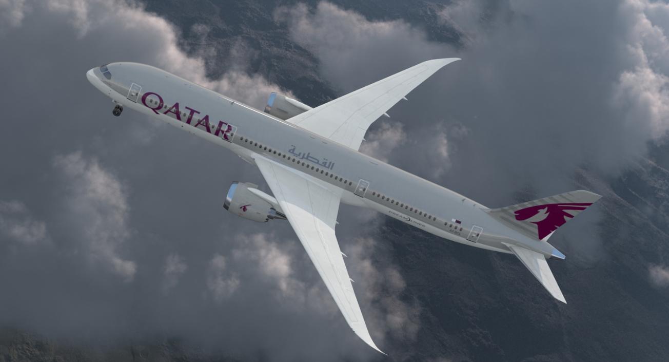 Boeing 787-9 Dreamliner QATAR 3D model