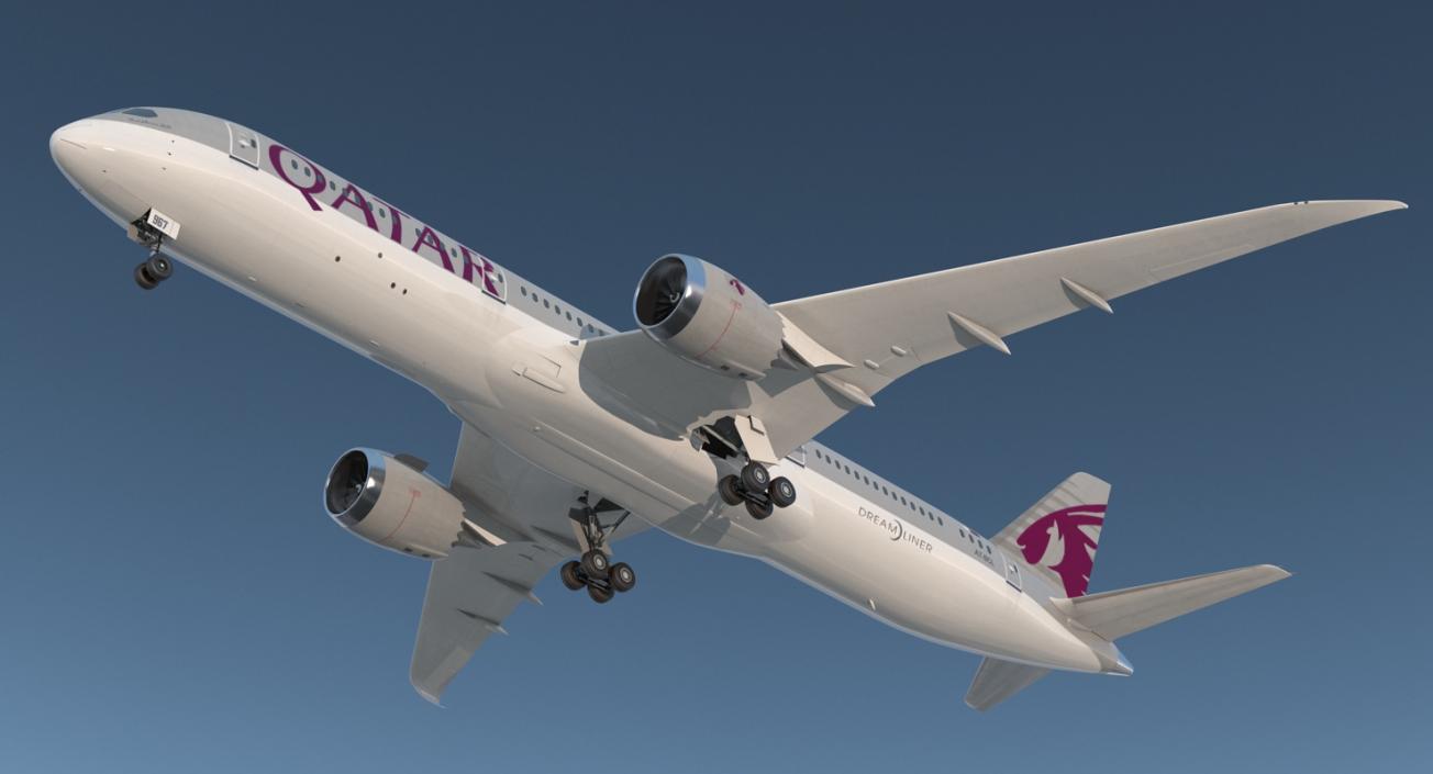 Boeing 787-9 Dreamliner QATAR 3D model