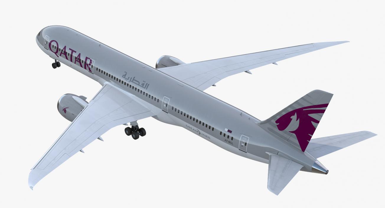 Boeing 787-9 Dreamliner QATAR 3D model