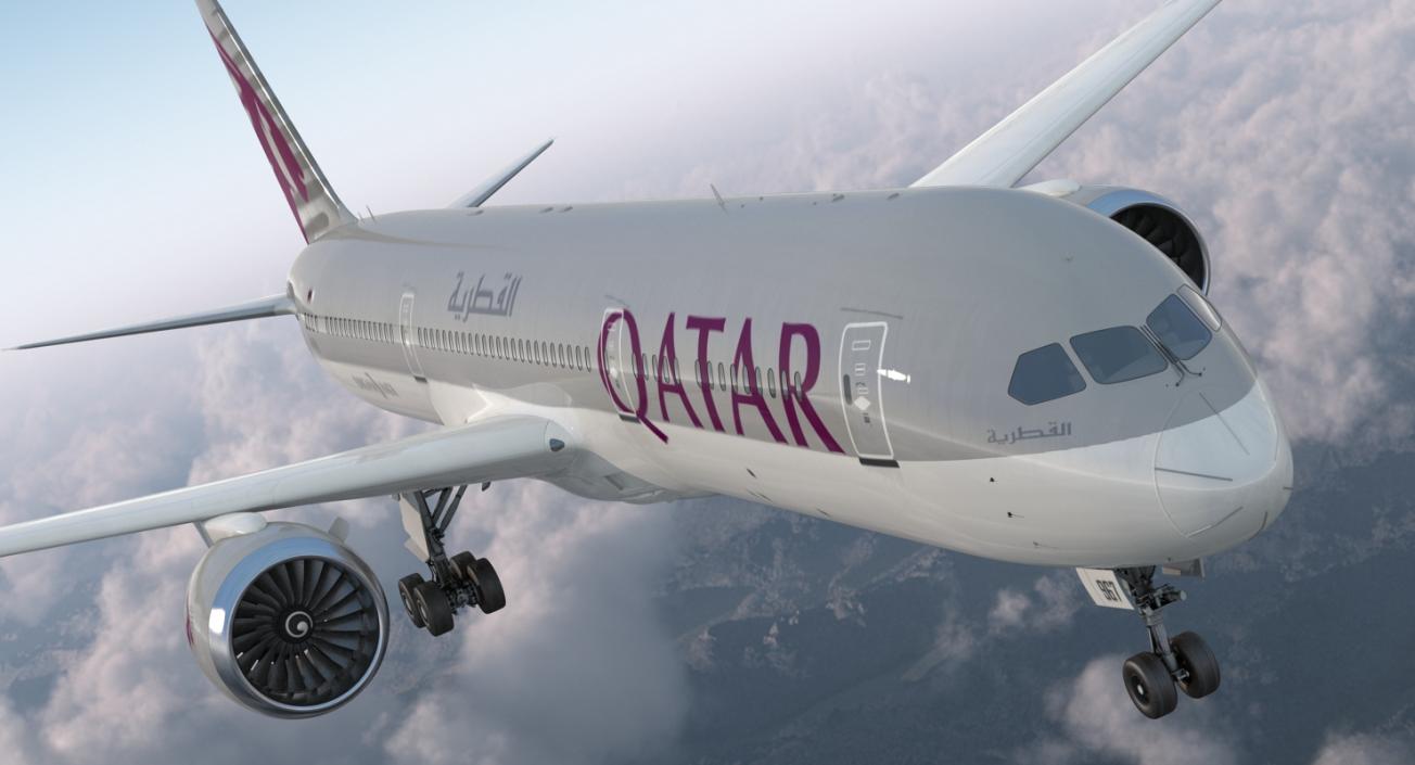 Boeing 787-9 Dreamliner QATAR 3D model