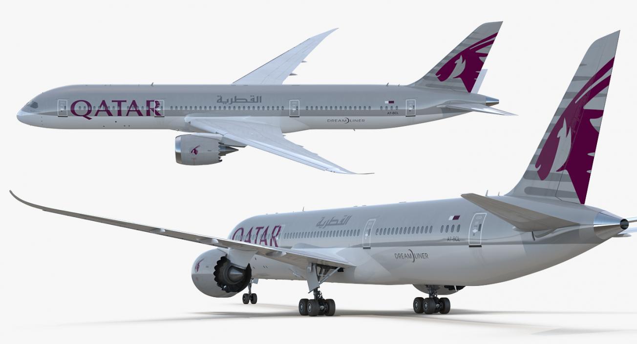 Boeing 787-9 Dreamliner QATAR 3D model