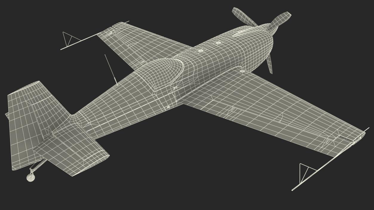 3D model Aerobatic Monoplane Aircraft Rigged