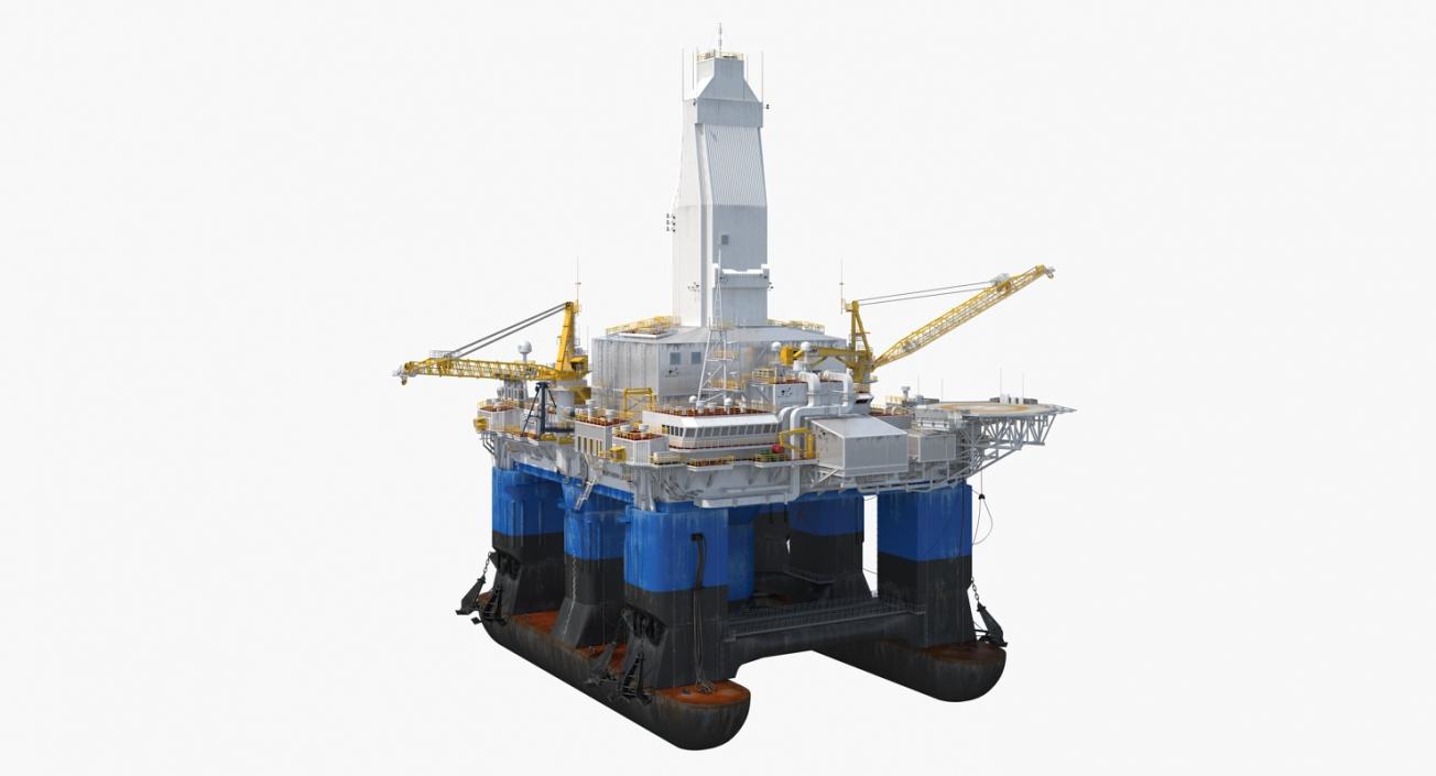 Drilling Rig Rigged 3D model