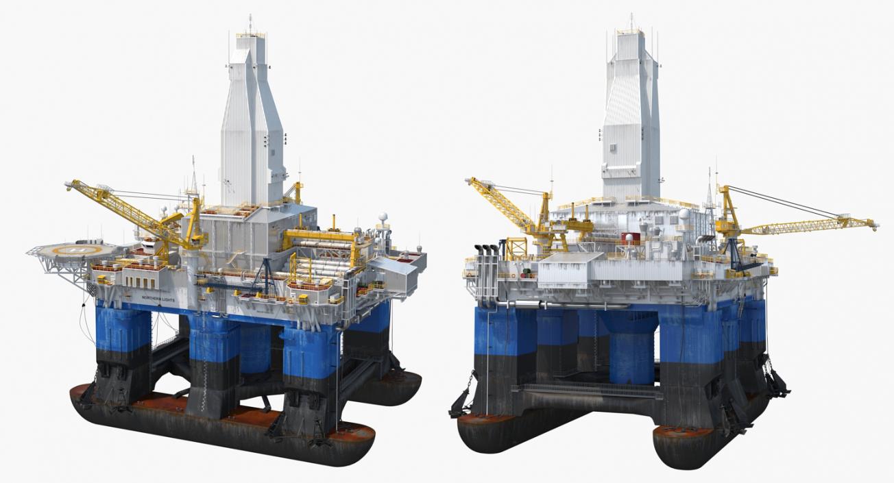 Drilling Rig Rigged 3D model