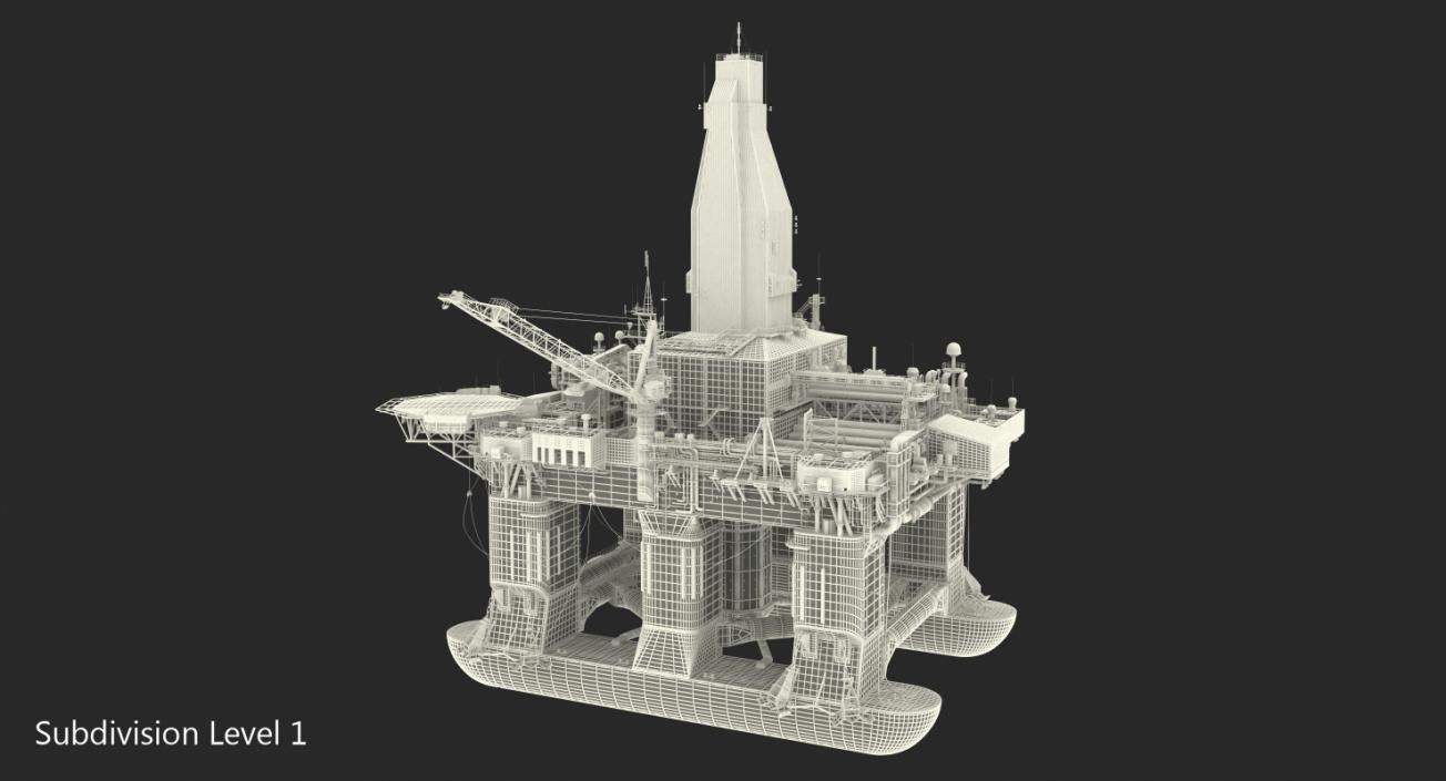 Drilling Rig Rigged 3D model