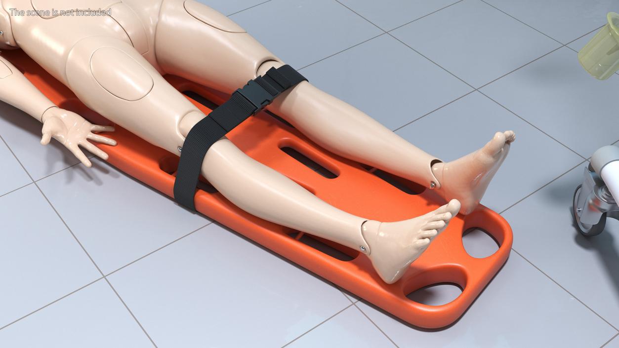 3D Spinal Board Stretcher with Manikin(1) model