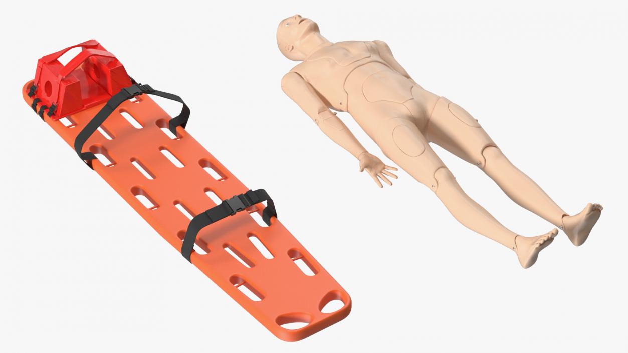 3D Spinal Board Stretcher with Manikin(1) model