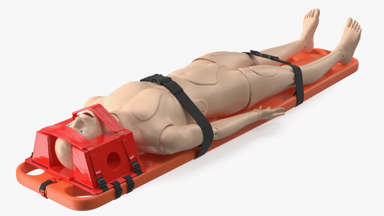 3D Spinal Board Stretcher with Manikin(1) model