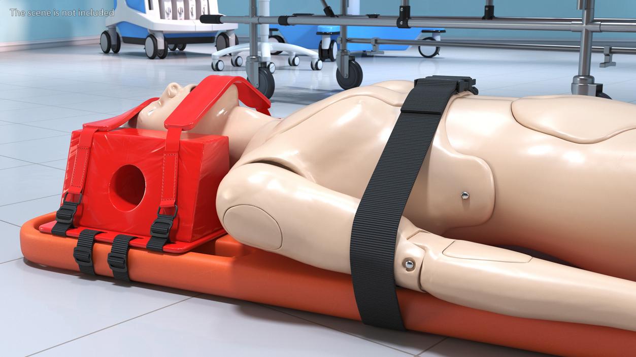 3D Spinal Board Stretcher with Manikin(1) model