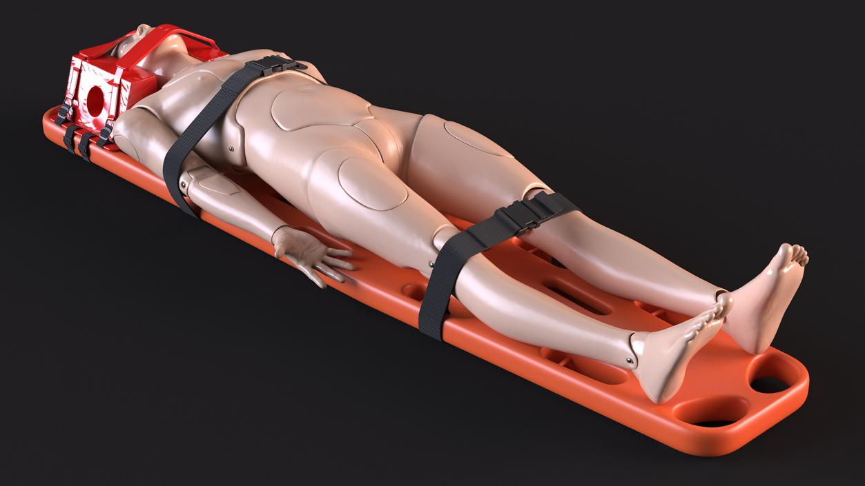 3D Spinal Board Stretcher with Manikin(1) model