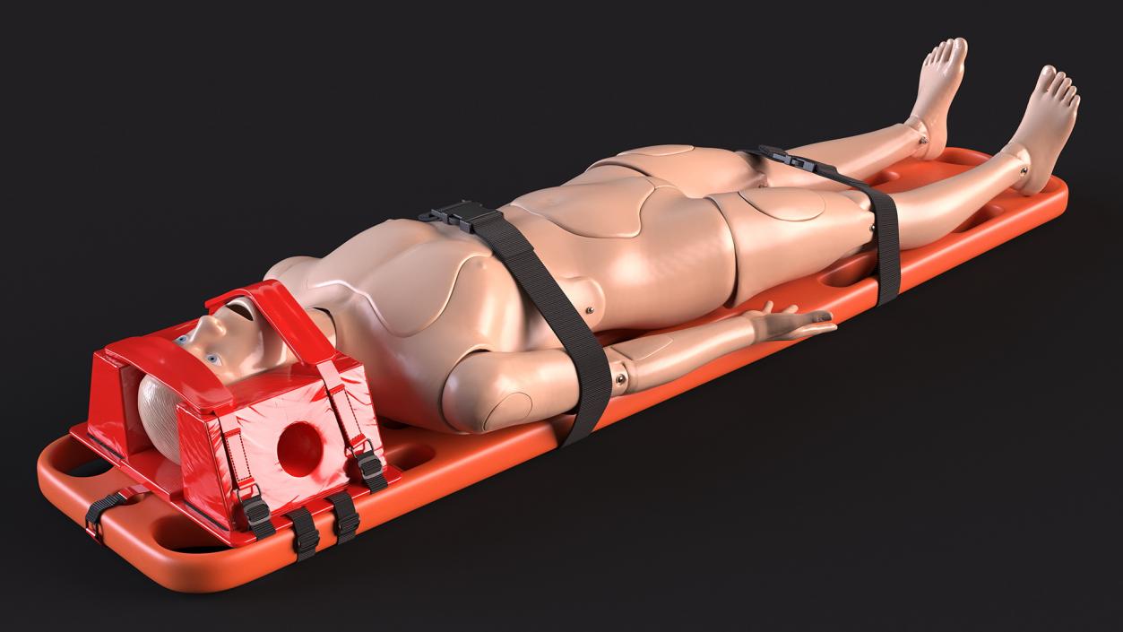 3D Spinal Board Stretcher with Manikin(1) model