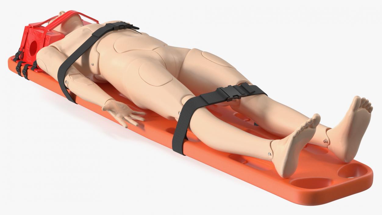 3D Spinal Board Stretcher with Manikin(1) model