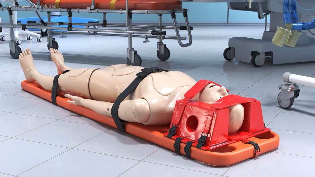 3D Spinal Board Stretcher with Manikin(1) model