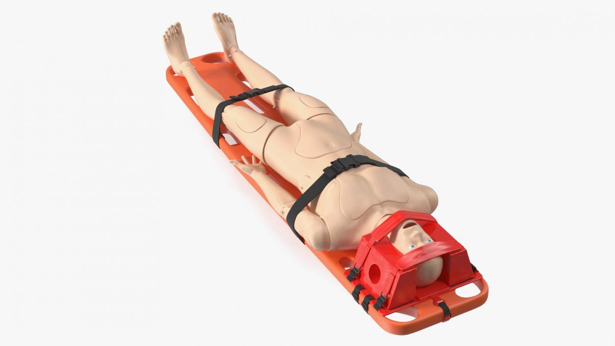 3D Spinal Board Stretcher with Manikin(1) model