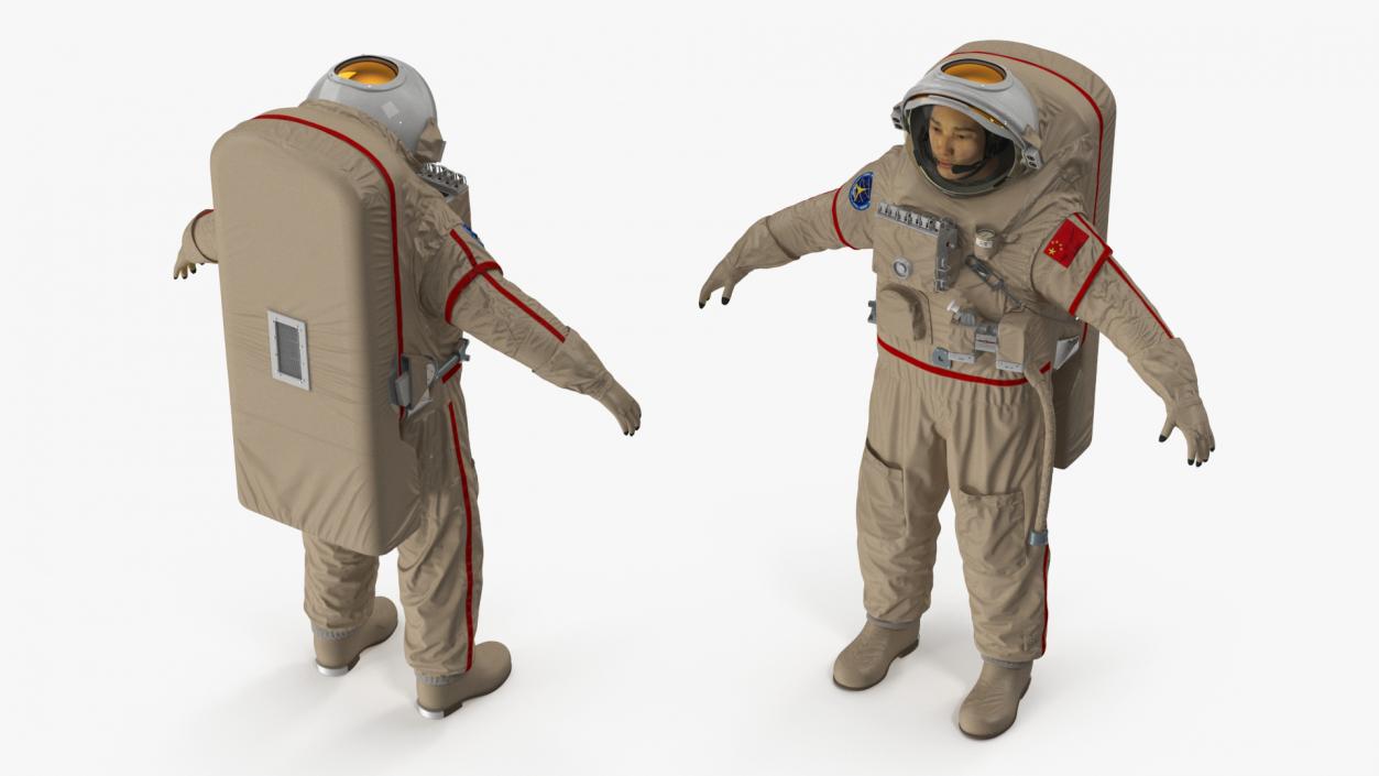 3D Chinese Astronaut Space Suit Haiying Rigged model