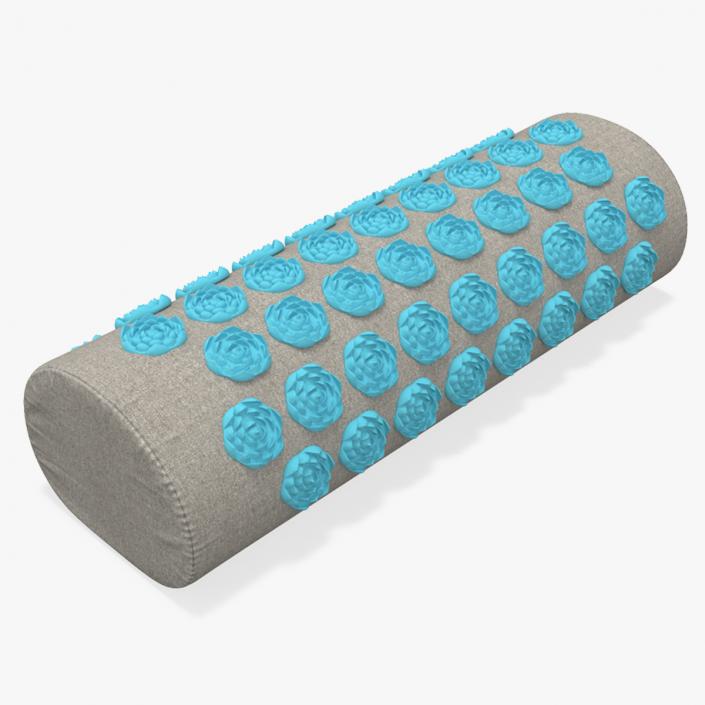 Acupuncture Cylindrical Pillow Blue 2 3D