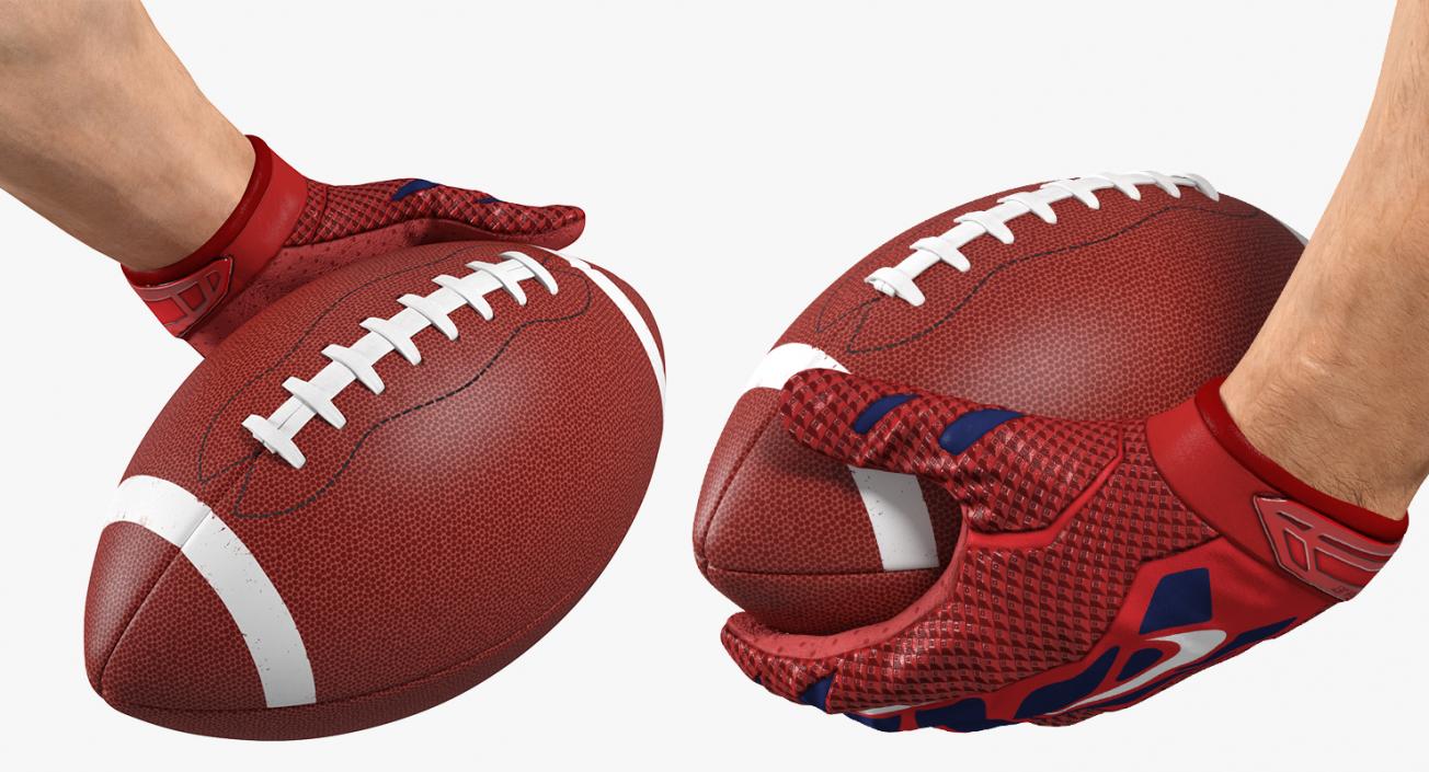 3D model Hand Holding American Football Ball