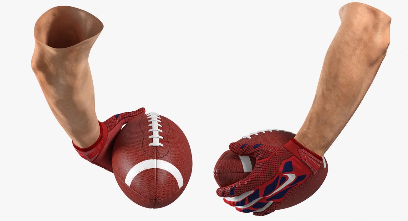 3D model Hand Holding American Football Ball